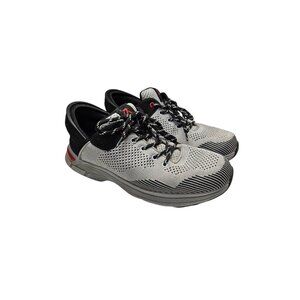 Zeba Hands Free Slip On Sneakers Athletic Shoes Men's 10 X-Wide Gray Black Mesh